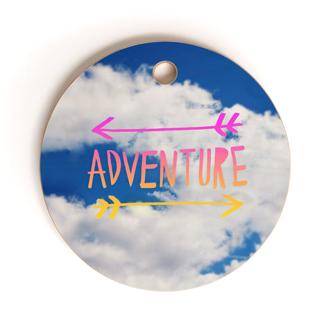 Leah Flores Adventure Sky Cutting Board Round