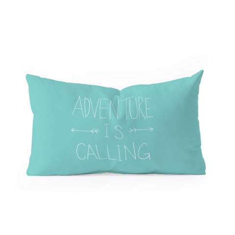 Leah Flores Adventure Typography Oblong Throw Pillow