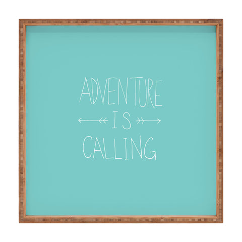 Leah Flores Adventure Typography Square Tray