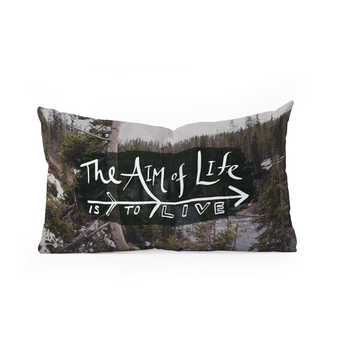Leah Flores Aim Of Life X Wyoming Oblong Throw Pillow