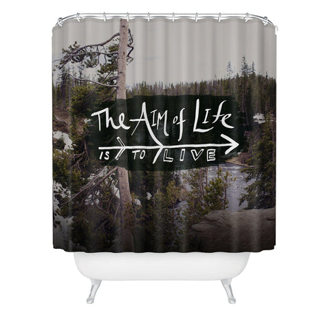 Leah Flores Aim Of Life X Wyoming Shower Curtain