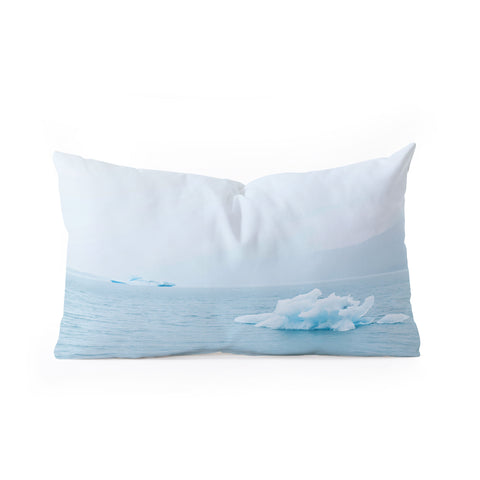 Leah Flores Alaska Glaciers Oblong Throw Pillow