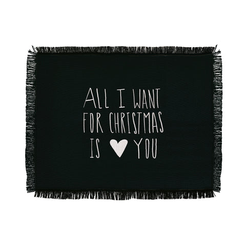 Leah Flores All I Want for Christmas Is You Throw Blanket