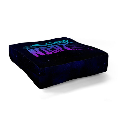 Leah Flores All Night Long Floor Pillow Square