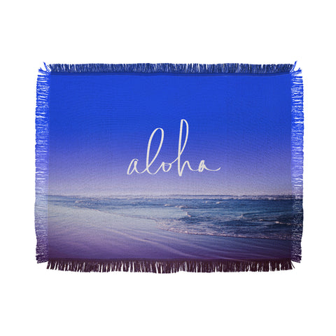 Leah Flores Aloha Beach Throw Blanket