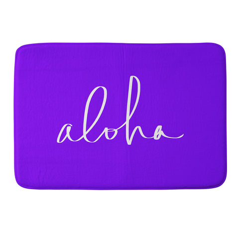 Leah Flores Aloha Purple Memory Foam Bath Mat
