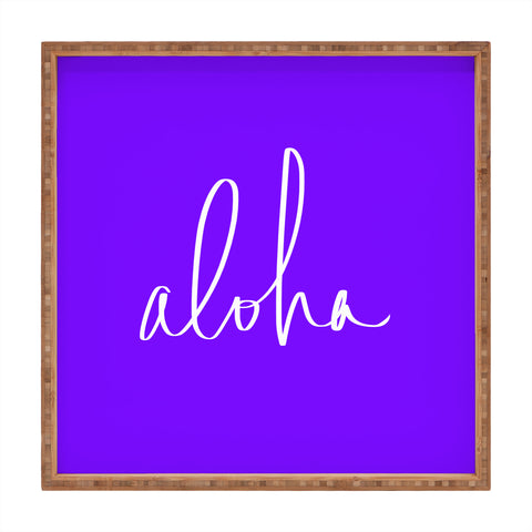 Leah Flores Aloha Purple Square Tray