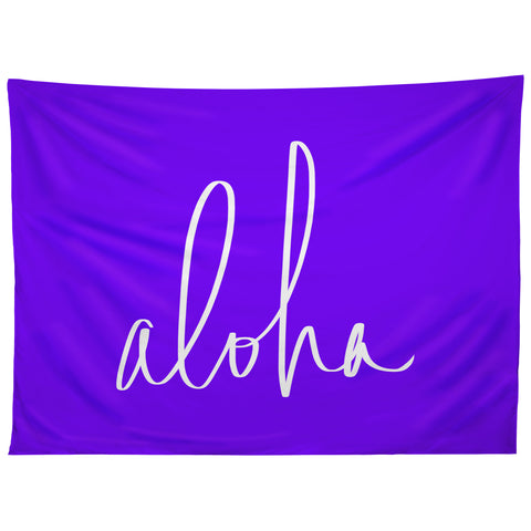 Leah Flores Aloha Purple Tapestry