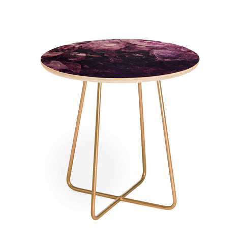 Leah Flores Amethyst Gemstone Round Side Table