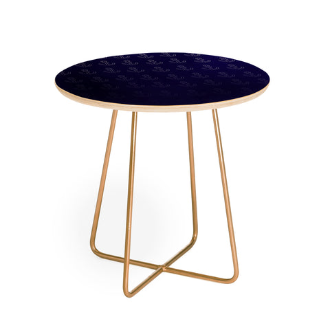 Leah Flores Anchor Pattern Round Side Table