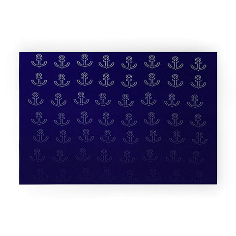 Leah Flores Anchor Pattern Welcome Mat
