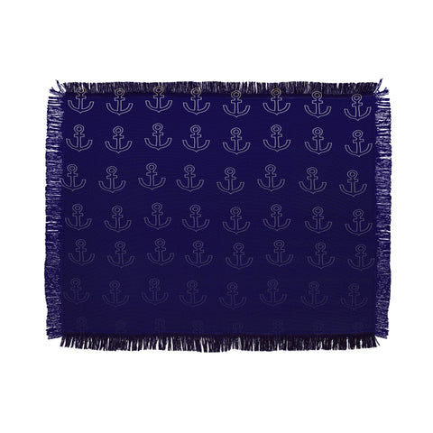 Leah Flores Anchor Pattern Throw Blanket