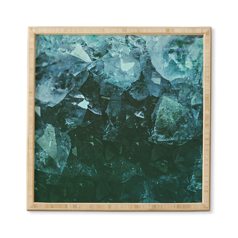 Leah Flores Aquamarine Gemstone Framed Wall Art