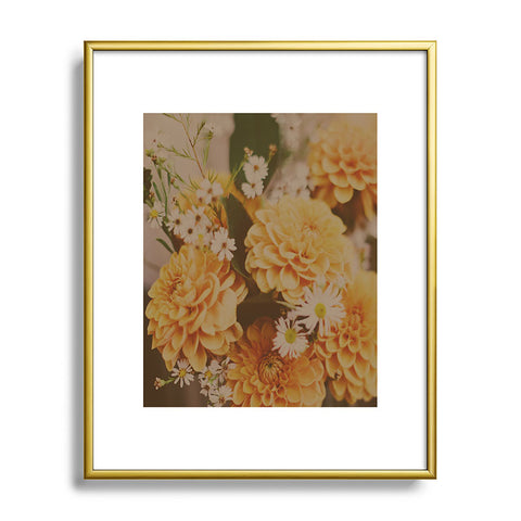 Leah Flores Autumn Floral Metal Framed Art Print