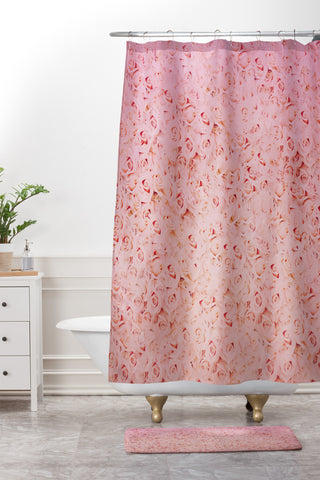 Leah Flores Bed Of Roses Shower Curtain And Mat