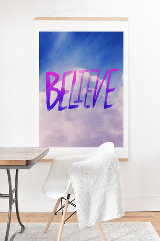 Leah Flores Believe X Clouds Art Print And Hanger