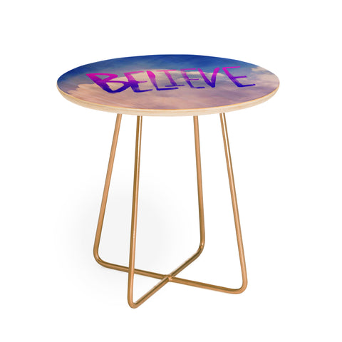 Leah Flores Believe X Clouds Round Side Table