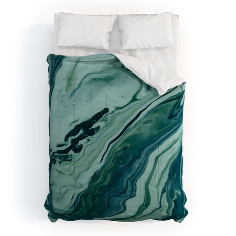 Leah Flores Blue Marble Galaxy Comforter