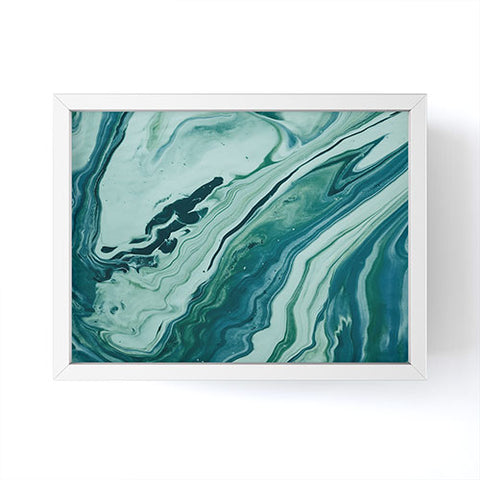 Leah Flores Blue Marble Galaxy Framed Mini Art Print