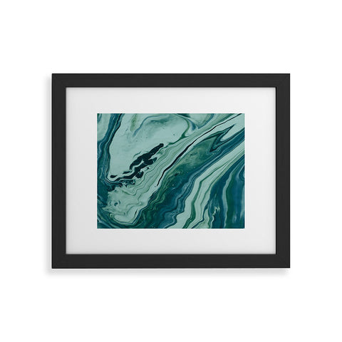 Leah Flores Blue Marble Galaxy Framed Art Print