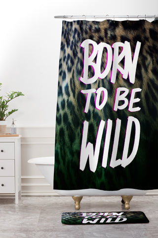 Leah Flores Born To Be Wild Shower Curtain And Mat