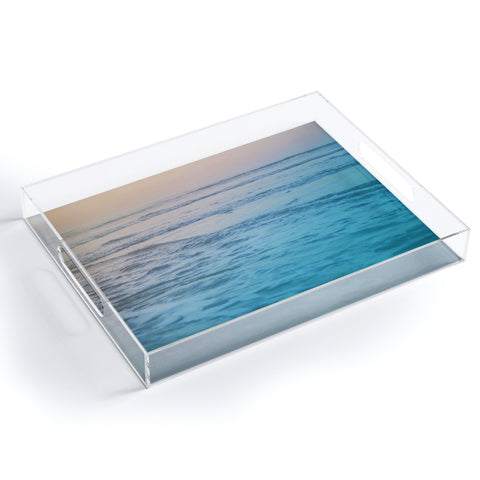 Leah Flores Cotton Candy Waves Acrylic Tray