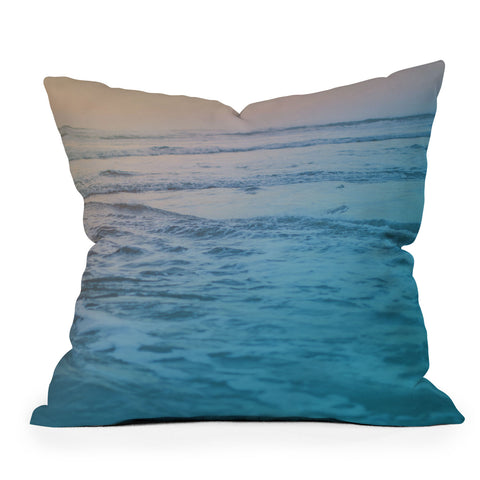 Leah Flores Cotton Candy Waves Throw Pillow
