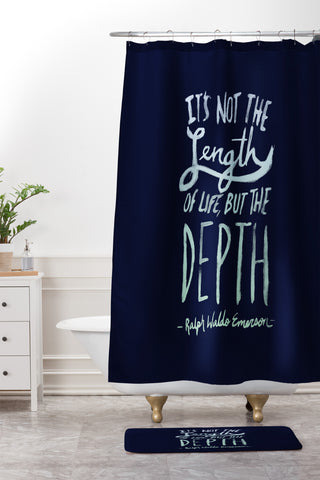 Leah Flores Depth Shower Curtain And Mat