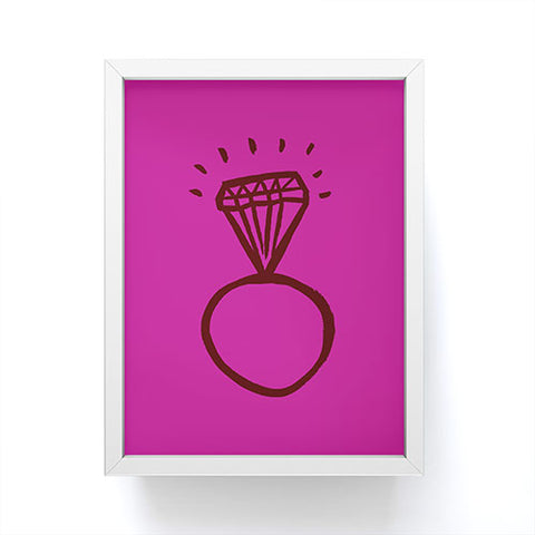 Leah Flores Diamond Bling Framed Mini Art Print