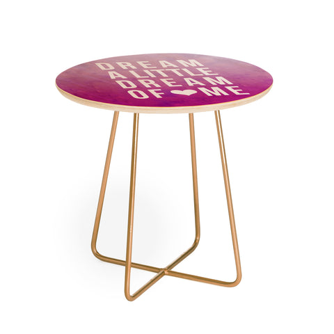 Leah Flores Dream Pink Round Side Table