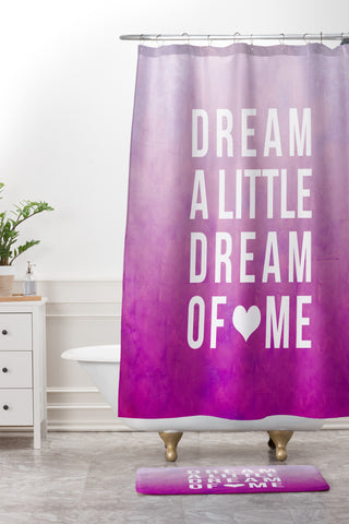 Leah Flores Dream Pink Shower Curtain And Mat