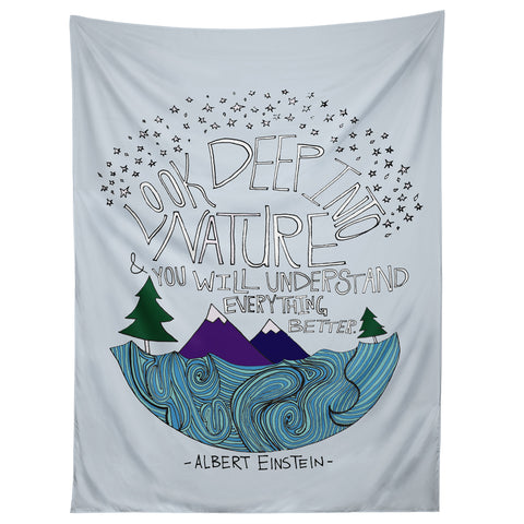 Leah Flores Einstein Nature 1 Tapestry