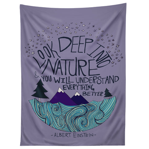 Leah Flores Einstein Nature 2 Tapestry