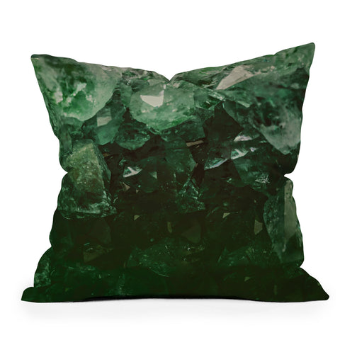 Leah Flores Emerald Gem Throw Pillow
