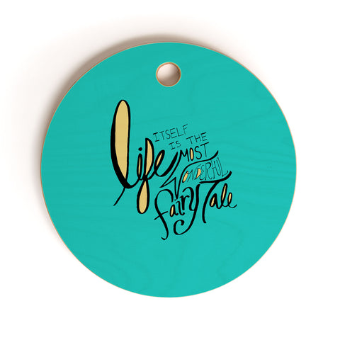 Leah Flores Fairy Tale Cutting Board Round