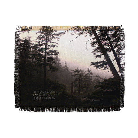 Leah Flores Forest Universe Throw Blanket