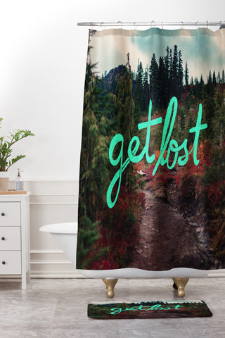 Leah Flores Get Lost in the Pacific Northwest Shower Curtain And Mat