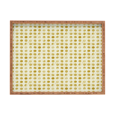 Leah Flores Gold Confetti Rectangular Tray