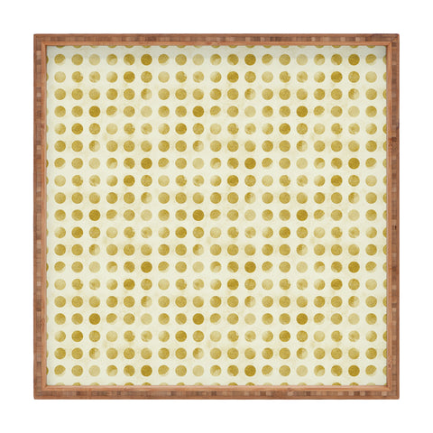 Leah Flores Gold Confetti Square Tray