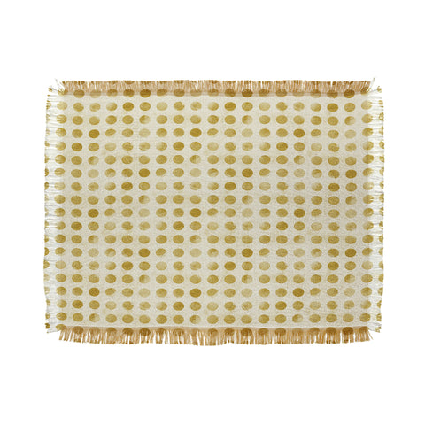 Leah Flores Gold Confetti Throw Blanket
