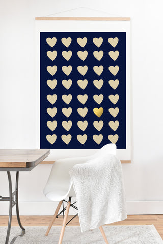 Leah Flores Gold Heart Art Print And Hanger