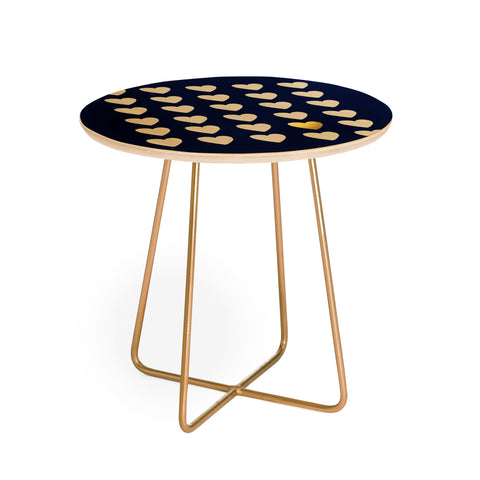 Leah Flores Gold Heart Round Side Table