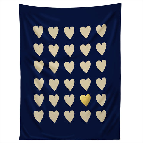 Leah Flores Gold Heart Tapestry