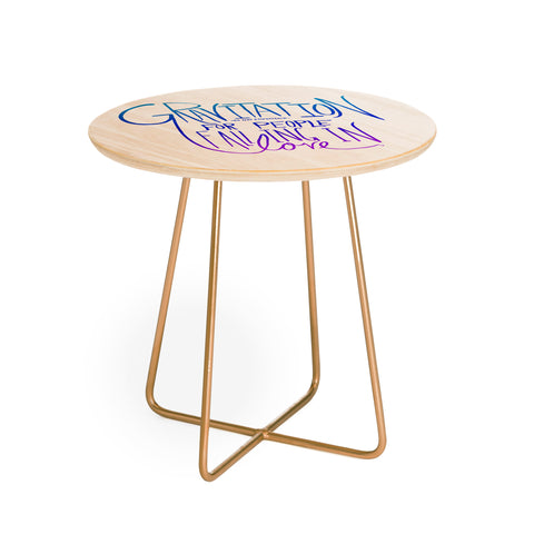 Leah Flores Gravitation White Round Side Table