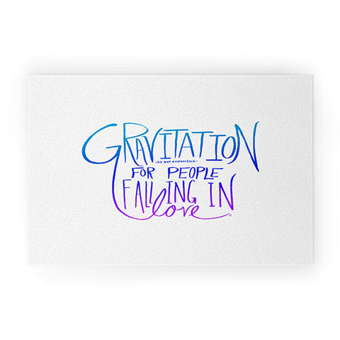 Leah Flores Gravitation White Welcome Mat