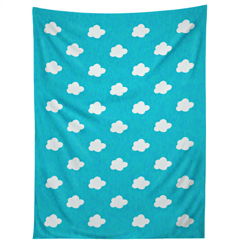 Leah Flores Happy Little Clouds Tapestry