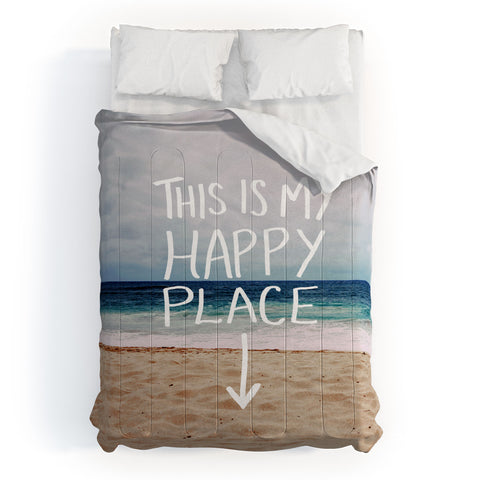 Leah Flores Happy Place X Beach Comforter