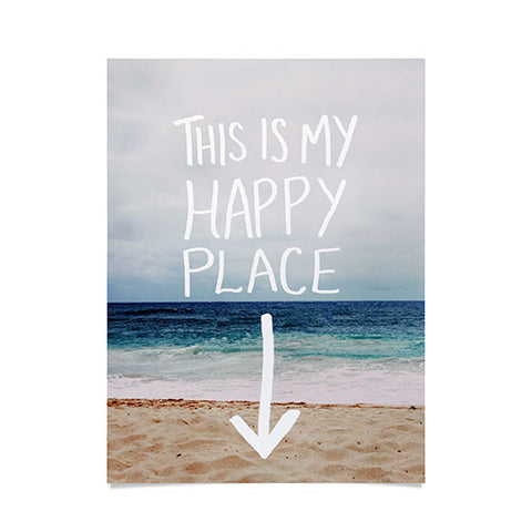 Leah Flores Happy Place X Beach Poster