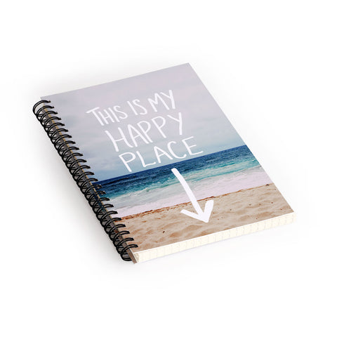 Leah Flores Happy Place X Beach Spiral Notebook