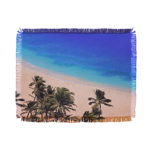 Leah Flores Hawaii Beach Throw Blanket